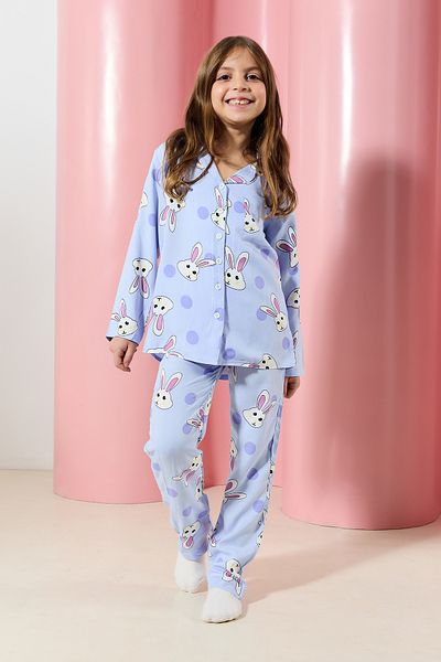 TRENDYOLKIDS Lilac Girl Mini Me Matka-Dcéra Pletená pyžamová súprava TKDAW25PT00011