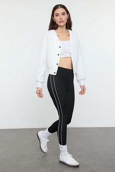 Trendyol Collection Colanți sport tricotați cu dungi negre THMAW25TY00021