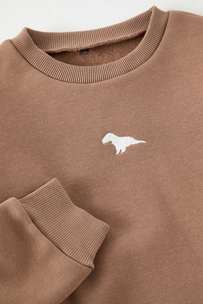 TRENDYOLKIDS Унисекс кафяв плетен мини суичър - Tkdaw25Sw00069