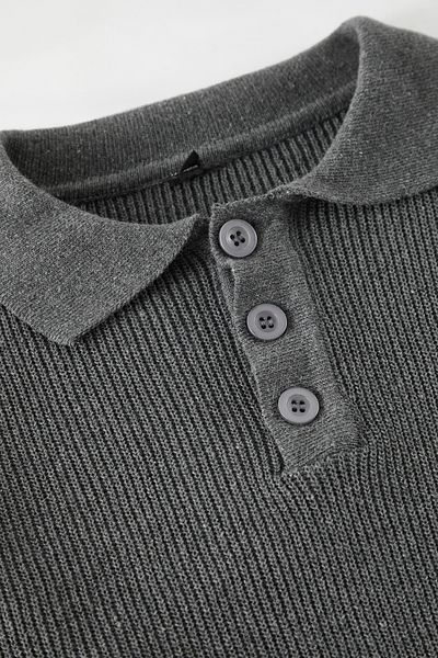Edit by Trendyol Anthracite Slim Fit Knitwear Sweater - Tedaw25Kz00056