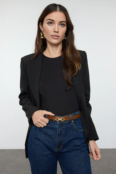 Trendyol Collection Black-Tan Buckle 2 Pack Leather Look Belt Twoaw25Ke00001