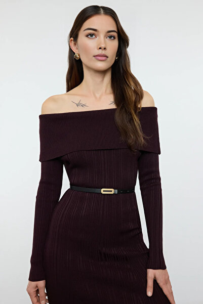 Trendyol Collection Μαύρο-μπορντό κούμπωμα 2 συσκευασιών Δερμάτινη εμφάνιση TWOAW25KE00009