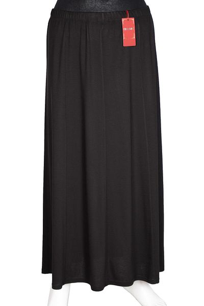 Hermevsim Hesna Women's Black Cotton Combed - Sezen Piece Elastic Skirt