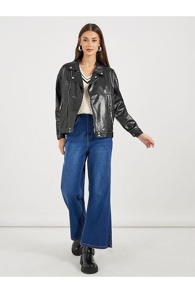 Styli Regular Fit Regular Length Biker Jacket