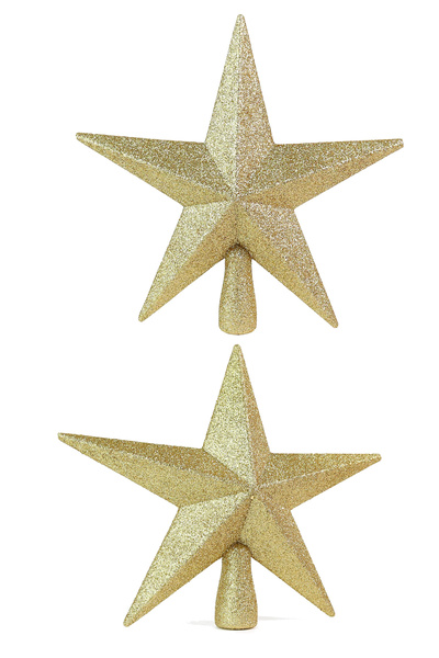 Parti dolabı Yılbaşı Çam Ağacı Tepe Süsü 3d Kabarık Altın Simli Yıldız Tepelik Süs 19 Cm