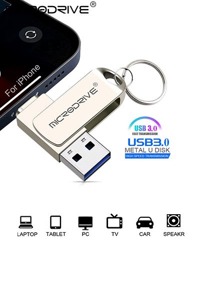 Laula 64 GB Microdrive iPhone Lightning USB 3.0 i�fç Fast Premium