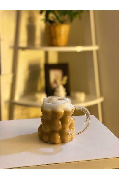 EvrenyeHome Kulplu Isıya Dayanıklı Üzüm model Boncuk Şekilli Bubble Cam Barda...