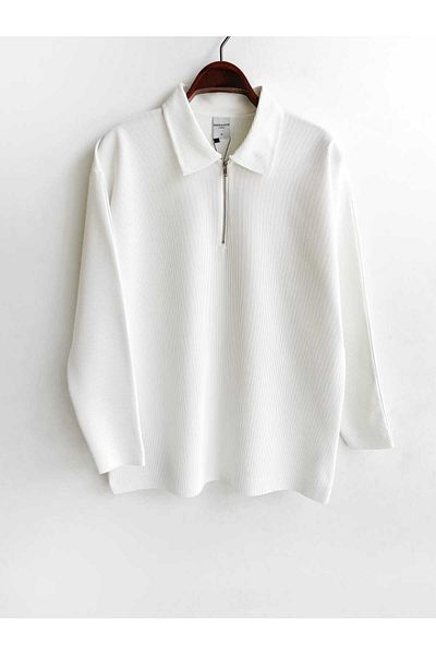 MARRAKECH Unisex Oversize Polo Collar - Ύφασμα με φερμουάρ και οδοντωτό