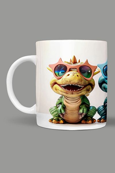 Fizello Cute Dinosaurs - Cute Dinosaur Themed Mug