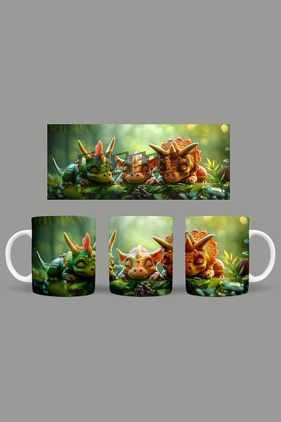 Fizello Cute Dinosaurs - Cute Dinosaur Themed Mug