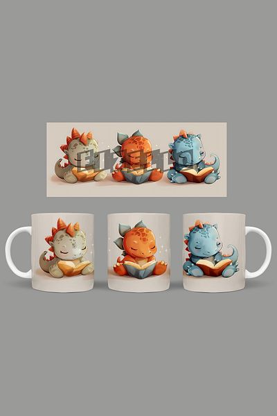 Fizello Cute Dinosaurs - Cute Dinosaur Themed Mug