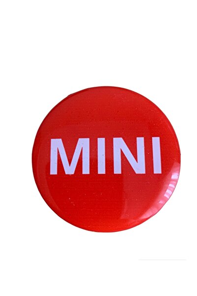 İKTUNING Mini Cooper Logolu 56 Mm Jant Göbek Damla Stıcker (KRMZ)
