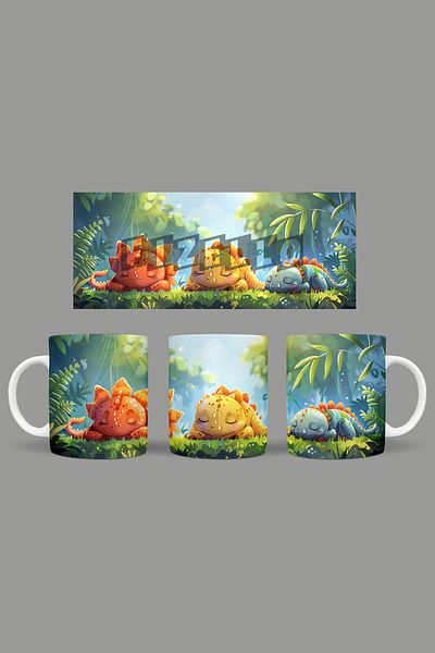 Fizello Cute Dinosaurs - Cute Dinosaur Themed Mug