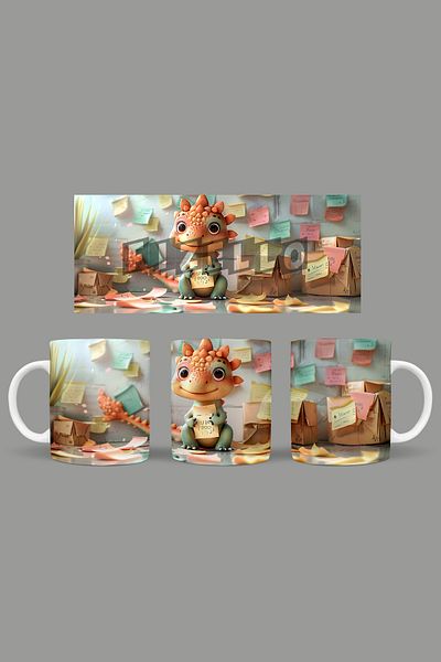 Fizello Cute Dinosaurs - Cute Dinosaur Themed Mug