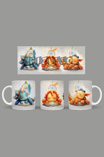 Fizello Cute Dinosaurs - Cute Dinosaur Themed Mug