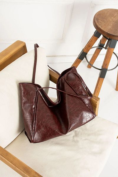 Mojeva Geantă de umăr pentru femei Nancy Burgundy Retro Model A de calitate importată de mărime mare