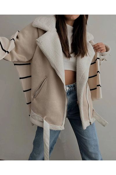Foot sneakerss Zr Leder-Wildledermantel für Damen der neuen Saison mit geripptem Gürteldetail