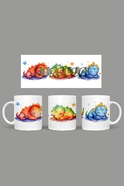 Fizello Cute Dinosaurs - Cute Dinosaur Themed Mug