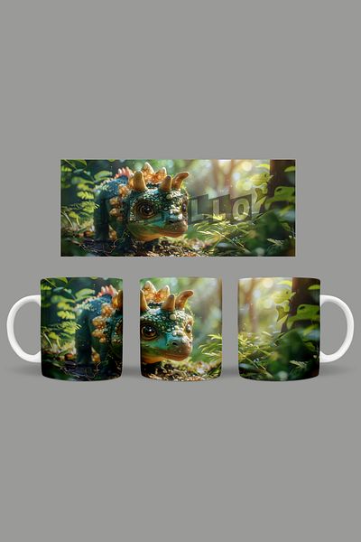 Fizello Cute Dinosaurs - Cute Dinosaur Themed Mug
