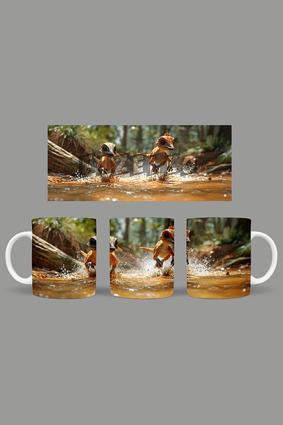 Fizello Cute Dinosaurs - Cute Dinosaur Themed Mug