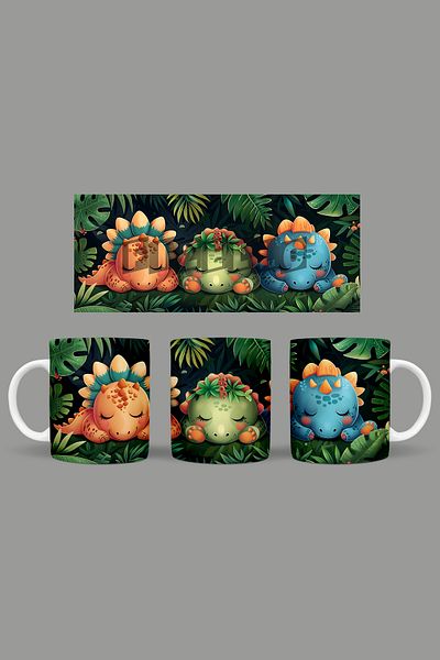 Fizello Cute Dinosaurs - Cute Dinosaur Themed Mug
