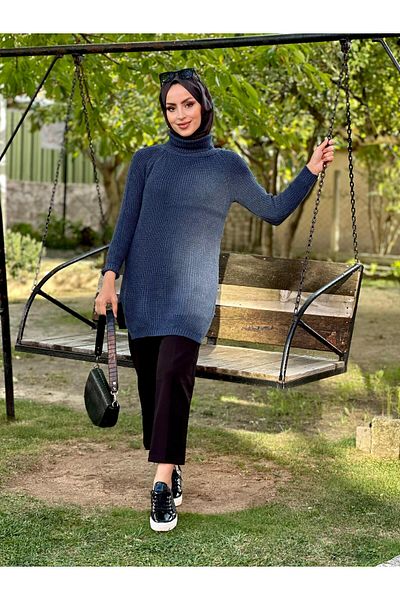Nergis Neva Butik Turtleneck Knitwear Tunic
