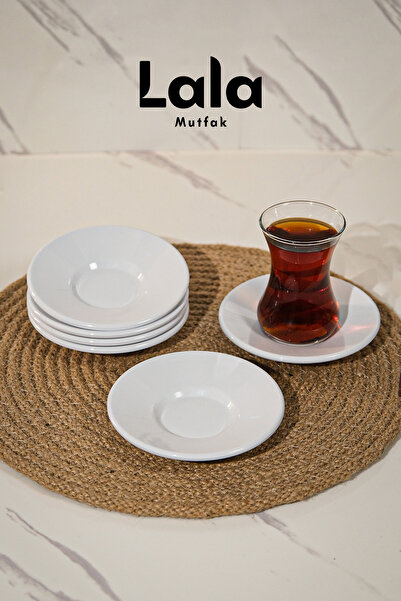 Lala Mutfak Gözde Çay Tabağı (6'LI, KIRILMAYA DAYANIKLI)