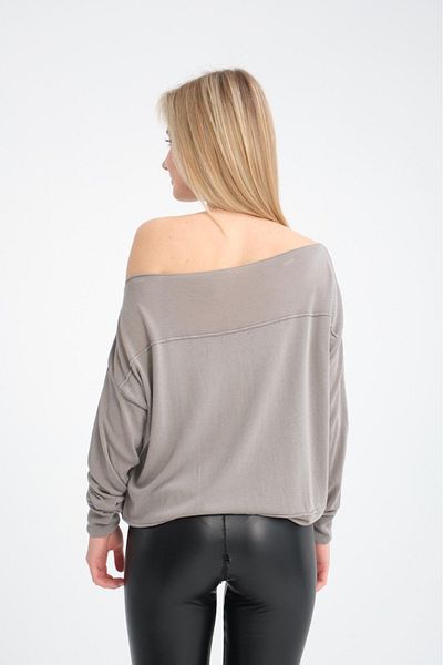 Su Moda Women's Clothing Blouse Off Shoulder Thin Viscose Knitwear Knitted Sweater