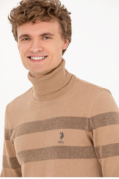 U.S. Polo Assn. Кафяв мъжки пуловер