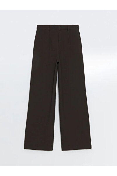 LC Waikiki LCW Vision Kahverengi Standart Fit Düz Geniş Paça Kadın Pantolon