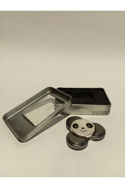 Genel Markalar Panda figürlü 6 Dakika Dönen Kutulu Metal Stres Çarkı