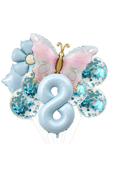 DÜVENCİ TİCARET Big Butterfly Age Balloon Set