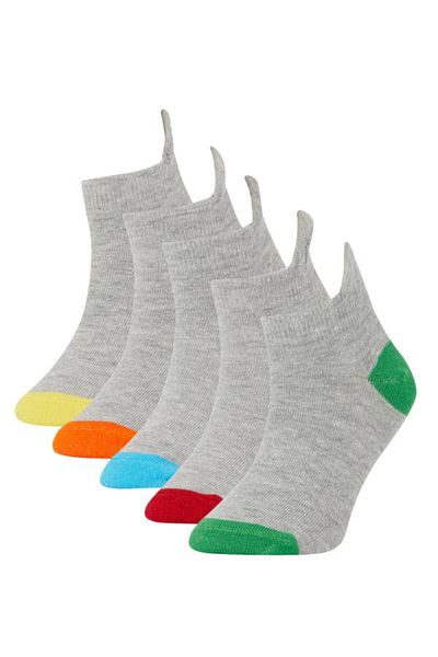 DeFacto Boy's 5-Piece Cotton Booties Socks W8894a6ns