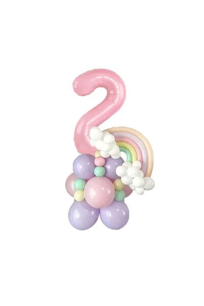 DÜVENCİ TİCARET PEMBE YAŞ BALON SET