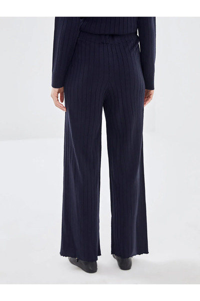 LC Waikiki LCW Modest Lacivert Beli Lastikli Kadın Triko Pantolon