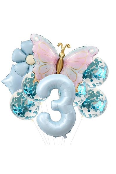 DÜVENCİ TİCARET Big Butterfly Age Balloon Set