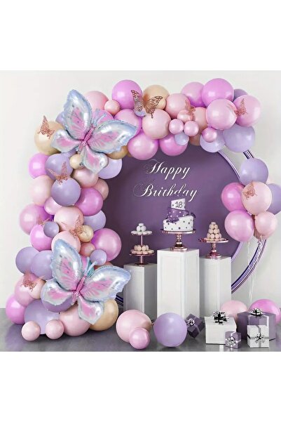 DÜVENCİ TİCARET KELEBEK FOLYOLU BALON ZİNCİR  SET