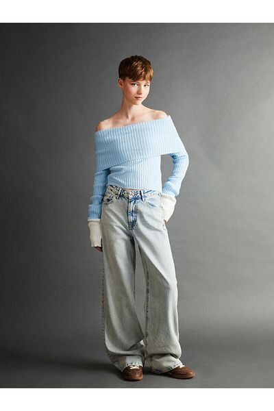 LC Waikiki Pantaloni de jeans pentru femei Lcwk Wideleg