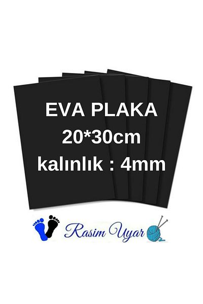 Rasim Uyar Black Eva Plate - 3 Pieces - 20Cm*30Cm, Thickness 4mm