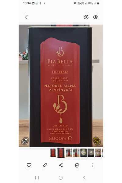Pia bella İlk Hasat Soğuk Sıkım Filtresiz PIA BELLA Zeytinyağı 5 lt