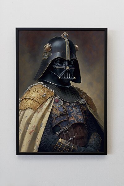 illustroworks Sir Vader - Darth Vader Star Wars - Çerçevesiz Özgün Tasarım Ta...