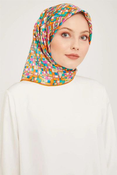 Armine Eșarfă din mătase ARMİNE TWILL SEZON IARNĂ 2024 9004D02-02