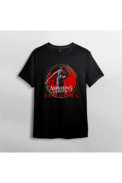 Pixxa Assassin's Creed Shadows - Μπλουζάκι από 100% βαμβακερό λαιμόκοψη μοντέλο 3