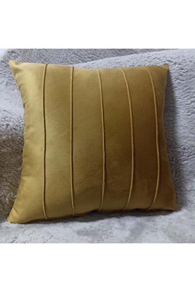 Rüyam Sarı Dekoratif Desenli Kırlent Kılıfı