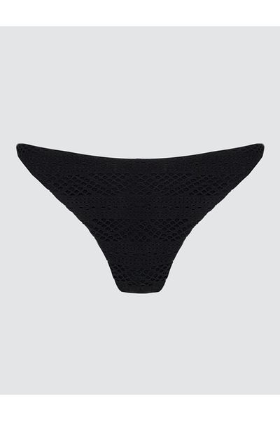 Jimmy Key Black Embroidered Bikini Bottom