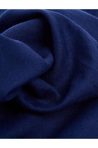 Jimmy Key Βασικό σάλι με φούντες Navy Blue