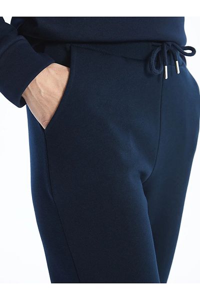 LC Waikiki Pantaloni de trening groși pentru femei LCWAIKIKI Basic Black cu talie elastică
