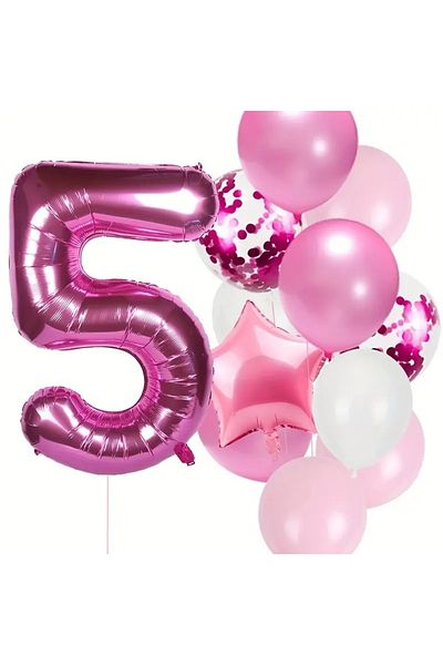 CANSIN 5 Year Old Number Foil Balloon Set