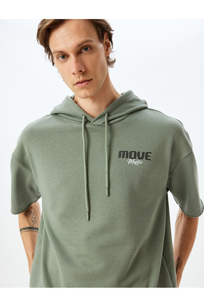 Koton سويت شيرت رياضي رجالي باللون الكاكي