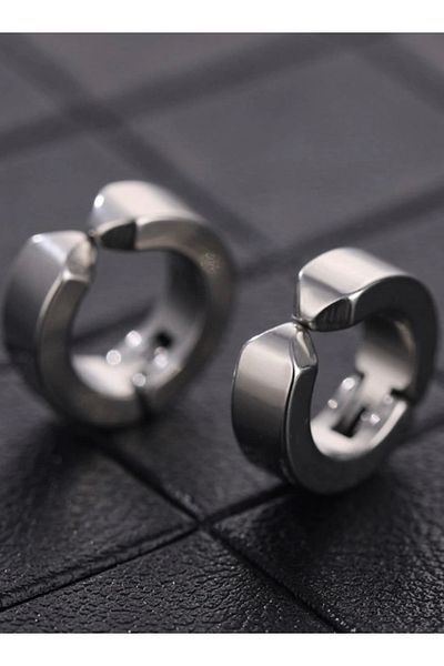 RUNALAKSESUAR Unisex Men's and Women's Steel Compression Earrings - to Ears Without Holes
